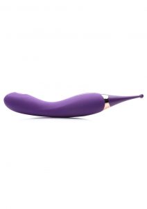 Inme Power Zinger Pro Pulsing G-Spot Silicone Rechargeable Pinpoint Vibrator With Interchangeable Tips -Purple