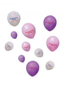 Bachelorette Party Latex Balloons Assorted Colors 12 Pack