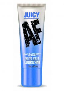 Juicy AF Water Based Flavored Lubricant Blue Raspberry 2oz