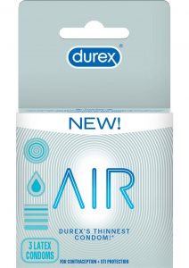 Durex Air Lubricated Extra Thin Latex Condoms 3-Pack