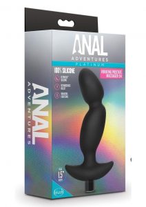 Anal Adventures Platinum Silicone Rechargeable Vibrating Prostate Massager 04 - Black
