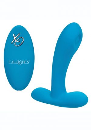 Silicone Remote Pulsing Pleaser Rechargeable Vibrator - Blue