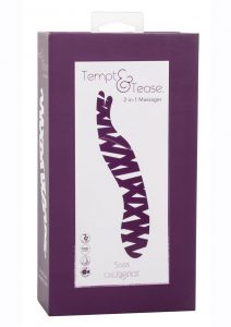 Tempt and Tease Sass Rechargeable Silicone Vibrator with Clitoral Stimulator - Purple