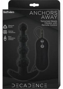 Decadence Anchors Away Silicone Vibrating Butt Plug with Remote Control - Black