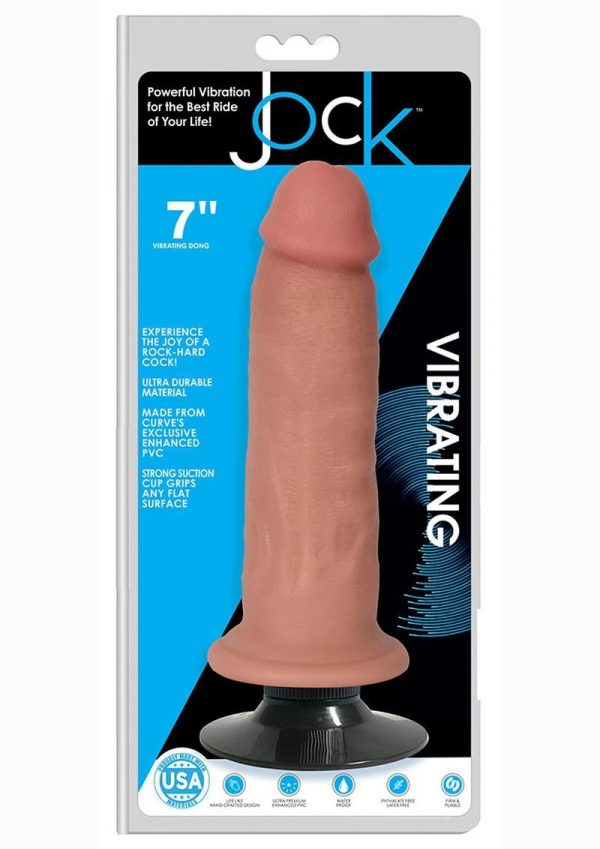 JOCK Vibrating Dildo 7in - Vanilla