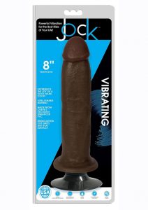 JOCK Vibrating Dildo 8in - Chocolate