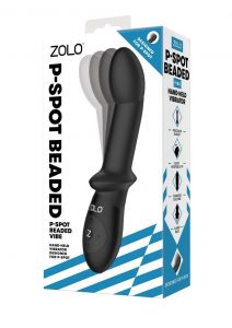ZOLO P-Spot Beaded Silicone Rechargeable Anal Vibrator - Black