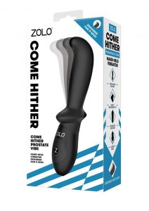 ZOLO Come Hither Prostate Silicone Rechargeable Anal Vibrator - Black