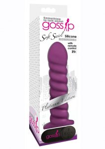Gossip Soft Swirl 21x Rechargeable Silicone Vibrator with Remote - Purple