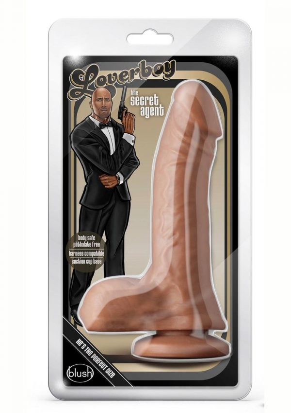 Loverboy The Secret Agent Dildo 8in - Mocha