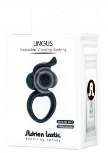 Lingus Silicone Vibrating Cock Ring - Black