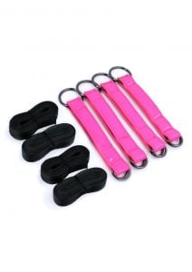 Electra Play Things PU Leather Bed Restraint Straps - Pink