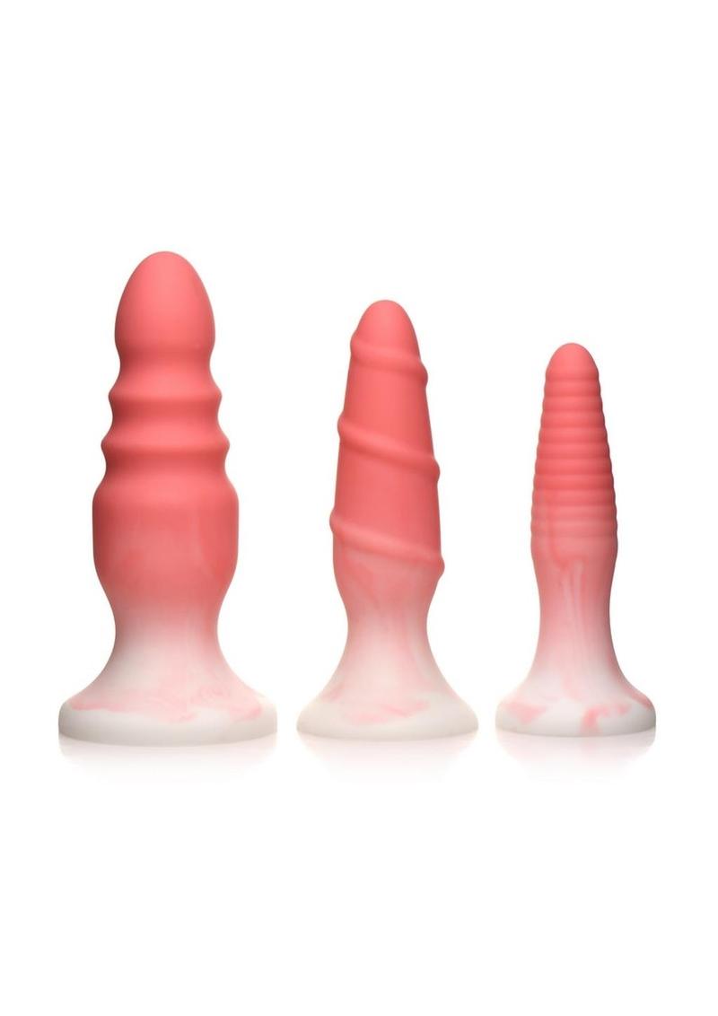 Simply Sweet Silicone Butt Plug Set - Pink