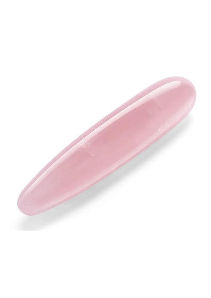 Le Wand Crystal Dildo with Silicone Ring - Rose Quartz