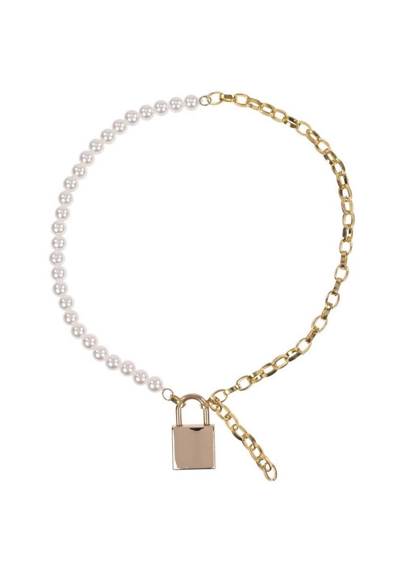 Sex and Mischief Pearl Day Collar - White/Gold