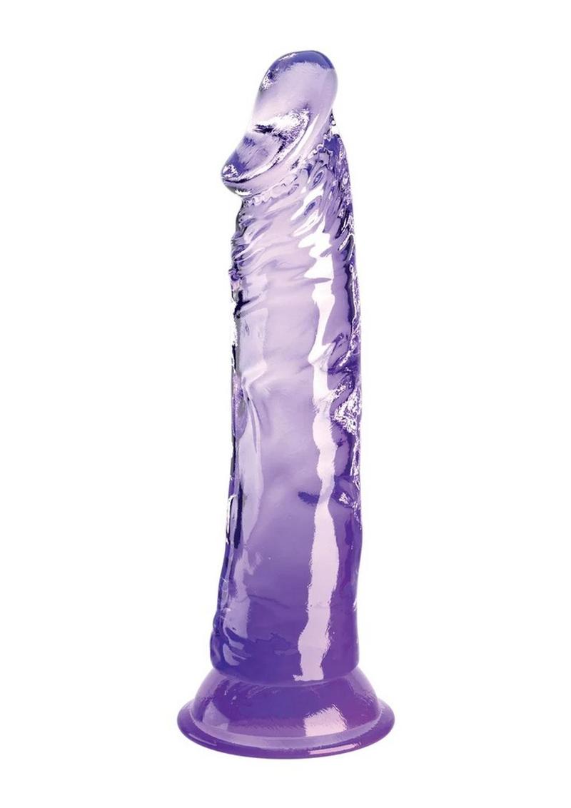 King Cock Clear Dildo 8in - Purple