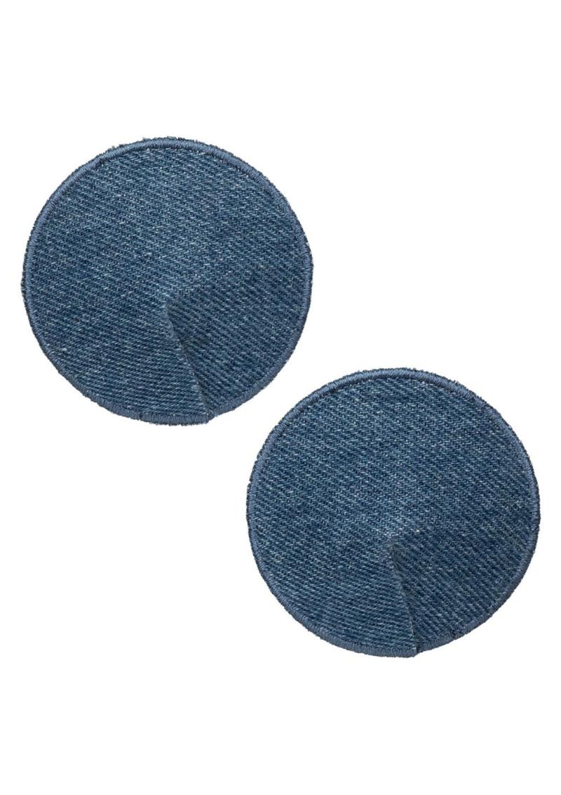 Ride `em Premium Denim Collection Round Pasties - Blue