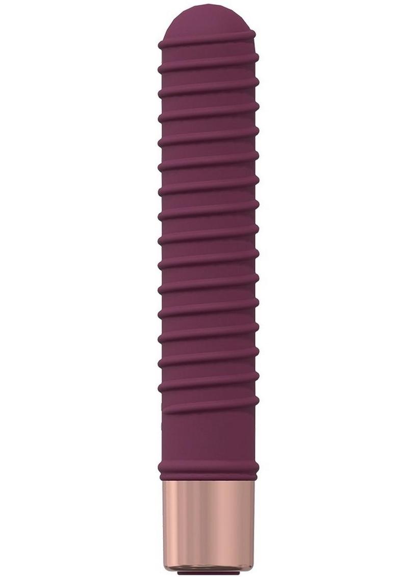 LoveLine Poise Silicone Rechargeable 10 Speed Mini-Vibrator - Burgundy