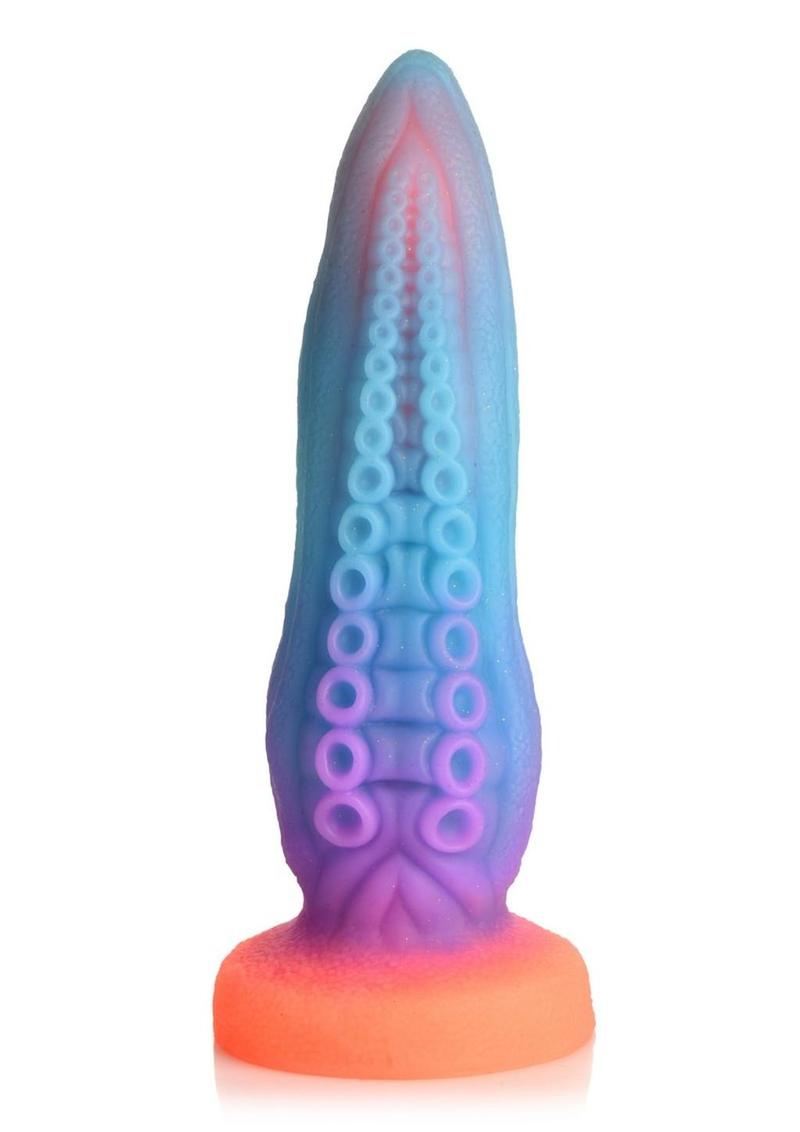 Creature Cocks Tenta-Cock Glow in the Dark Silicone Dildo - Multicolor