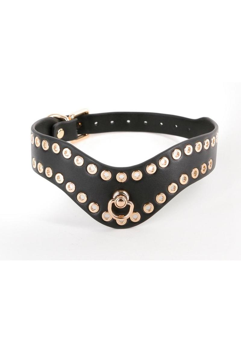 Fetish and Fashion Kali Collar - Black/Gold