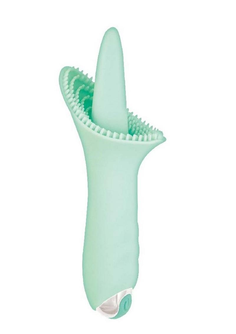 Clit-Tastic Luscious Clit Licker Rechargeable Silicone Clitoral Vibrator - Aqua