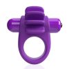 4T Skooch Vibrating Cock Ring with Clitoral Stimulator - Grape