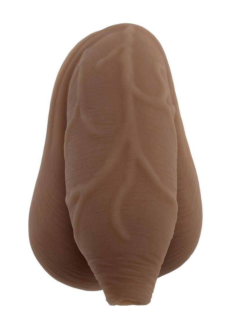 Gender X TPE Uncircumsized Packer Dildo - Chocolate