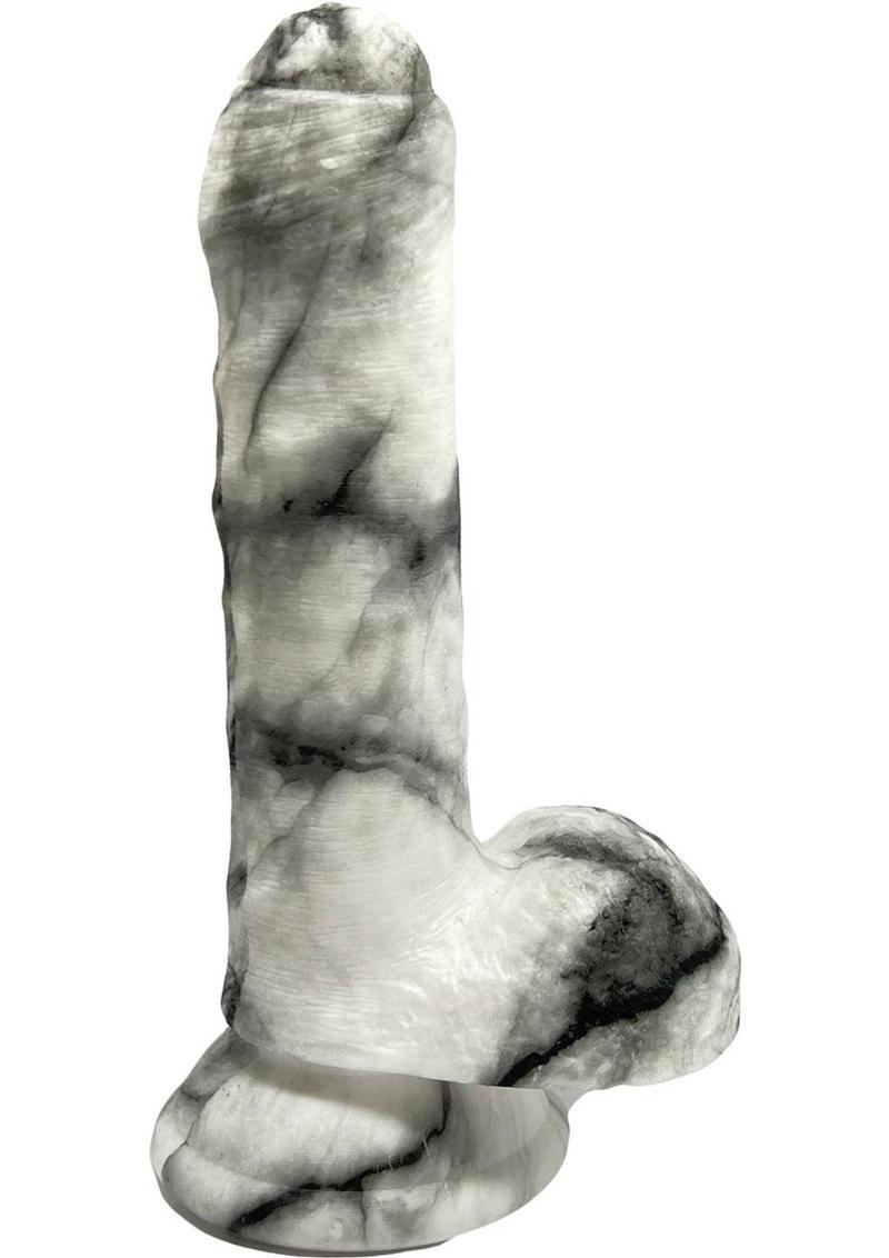 Rock Cocks Pegasus Silicone Dildo 6in - White/Black