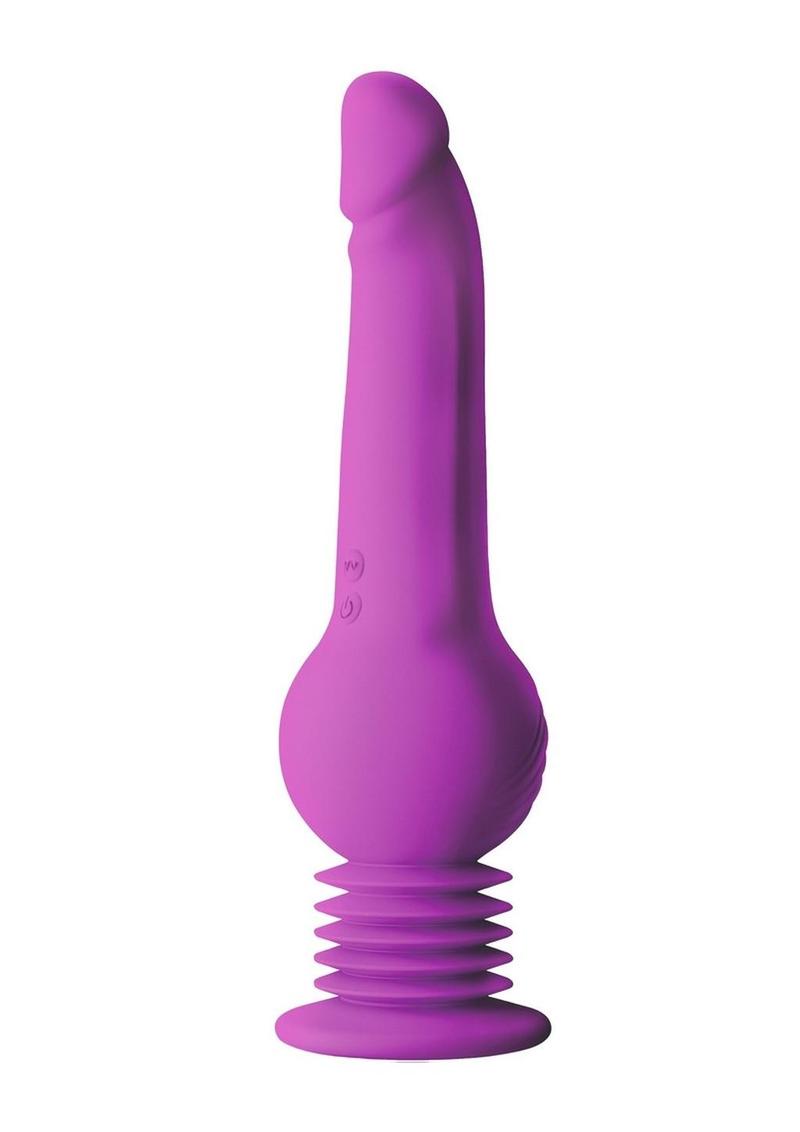 Impressions New York Rechargeable Silicone Gyro-Quake Dildo - Purple