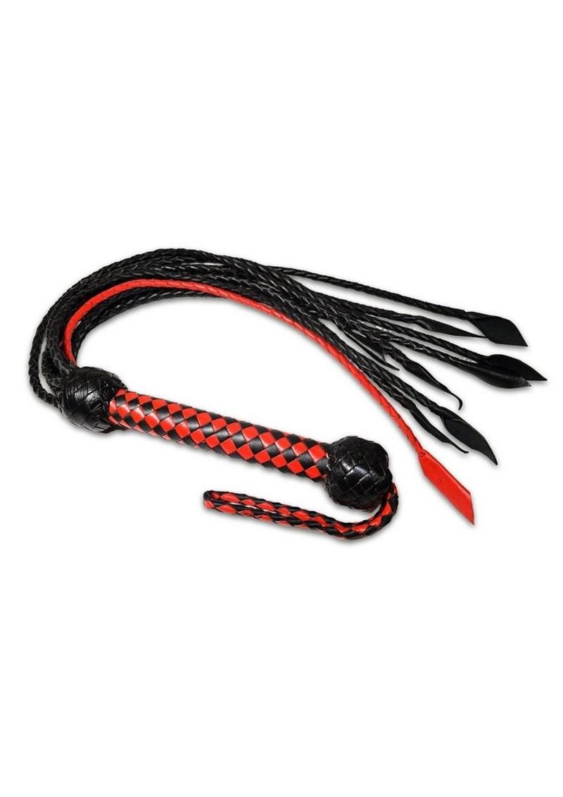 Prowler RED Short Handle Flogger - Red/Black