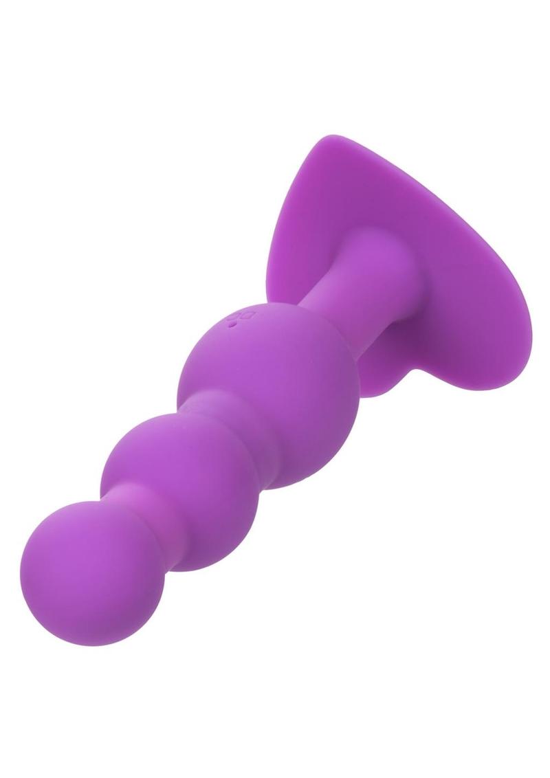 First Time Triple Beaded Silicone Rechargeable Probe - Purple