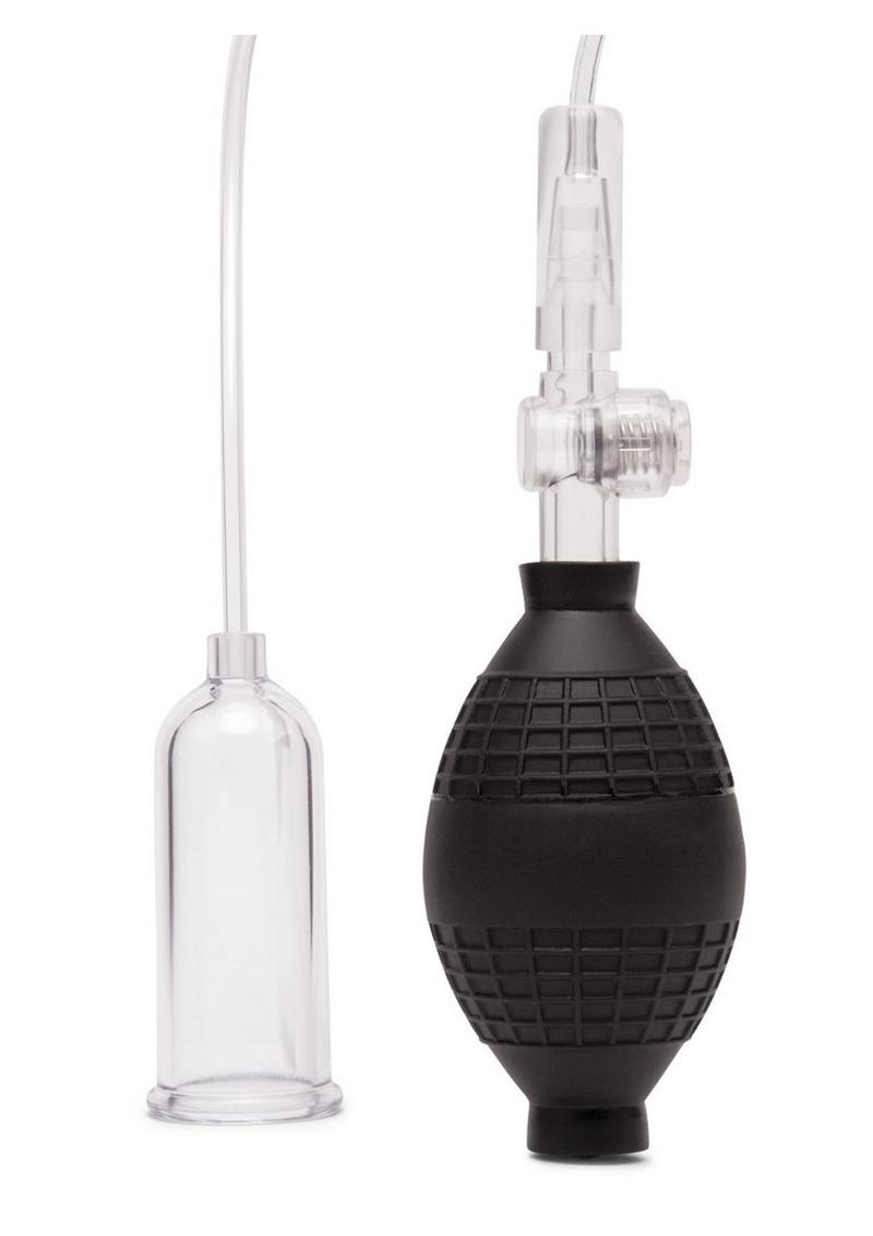 Lux Fetish Clitoral Pump with Release - Clear/Black