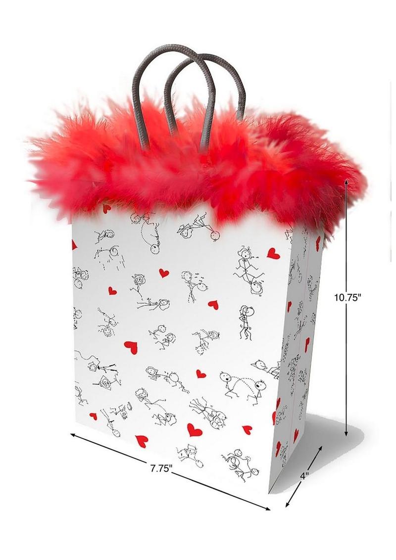 Stick Figures Gift Bag -Red/White