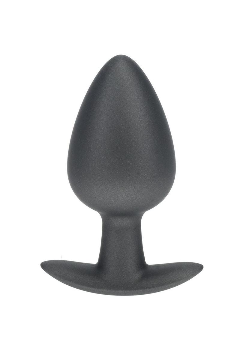 Ouch! Anal Plug Silicone - Large - Gun Metal