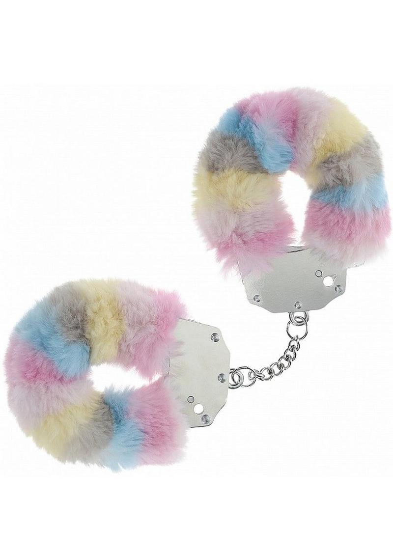 Ouch! Heavy-Duty Fluffy Handcuffs - Multicolor 2