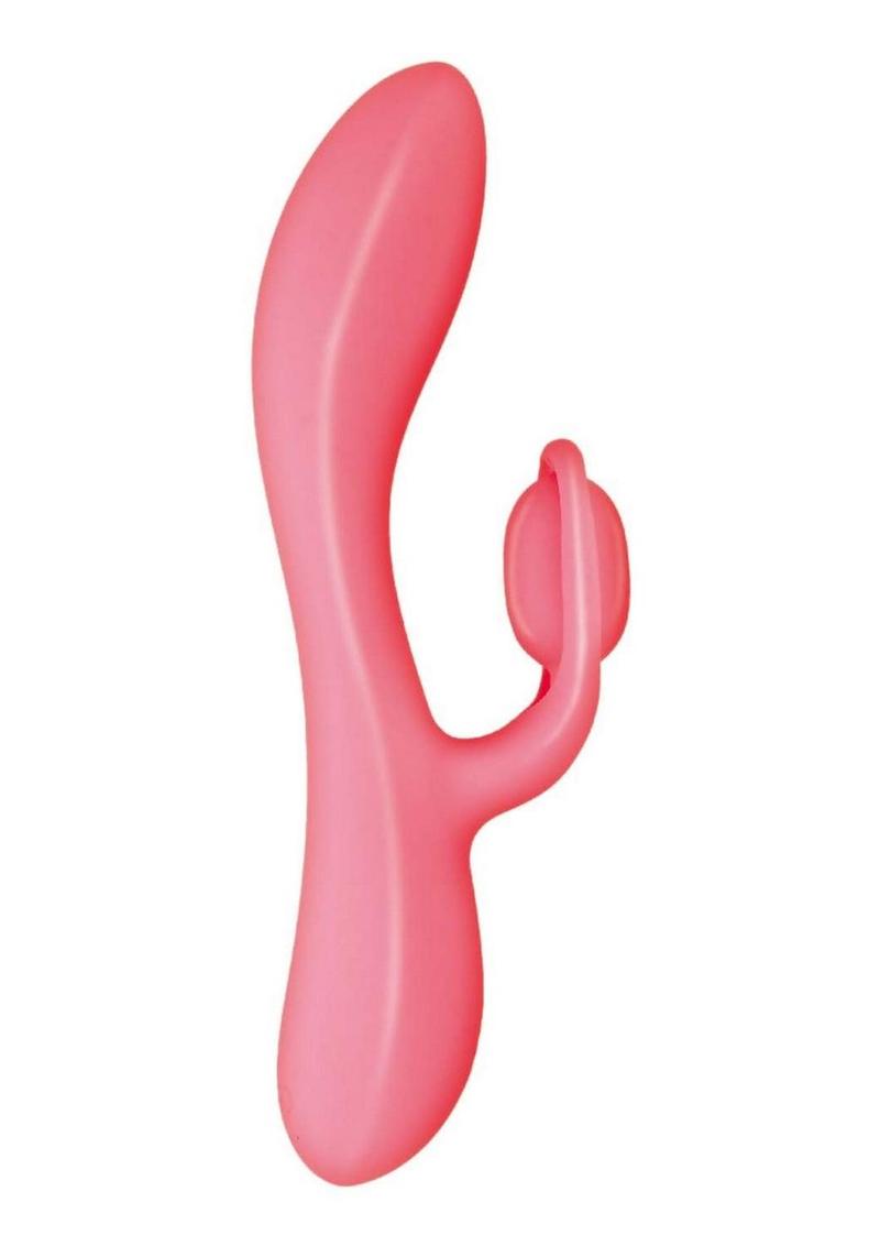 Blaze Romantic Rechargeable Silicone Rabbit Vibrator - Red