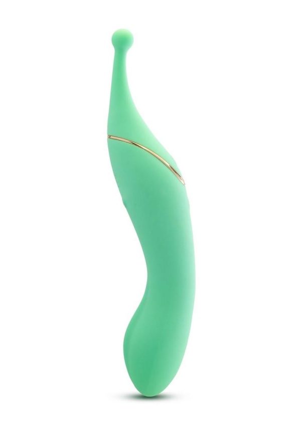 Blush Collection Stella Rechargeable Silicone Dual End Vibrator - Green