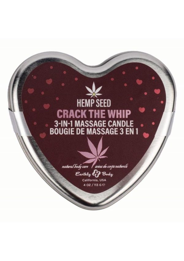 Hemp Seed 3-in-1 Valentines 2025 Massage Candle Crack The Whip 4.7oz