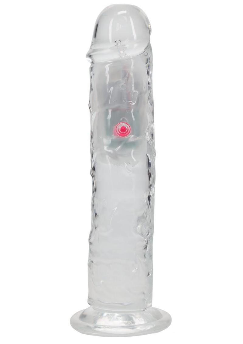 RealRock Rechargeable Dildo with Remote Control 8in - Clear